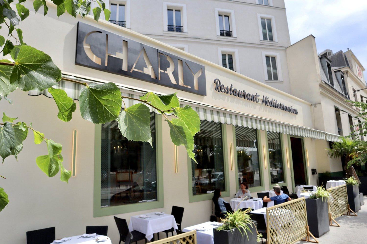 The restaurant terrace