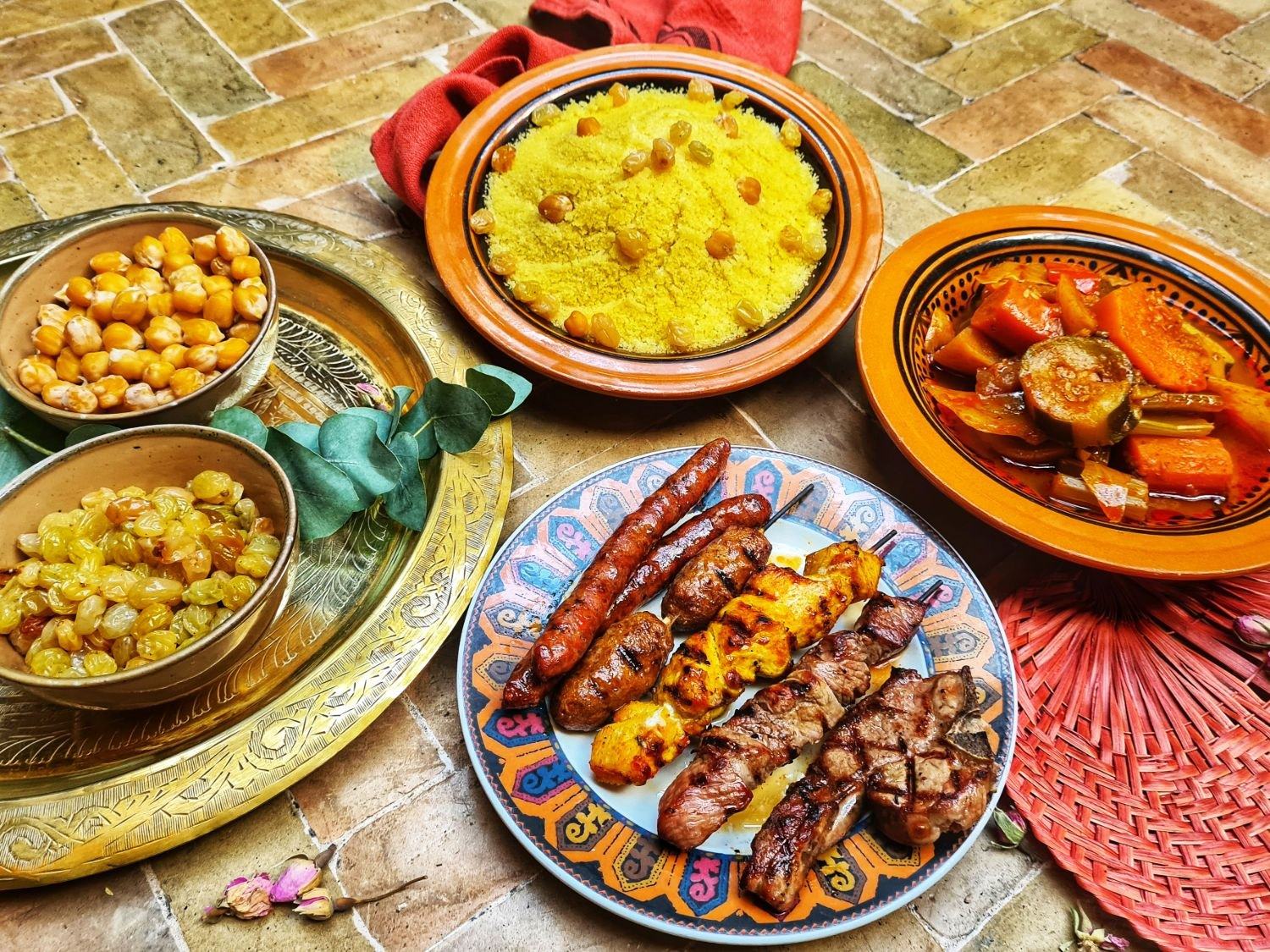Couscous, légumes et viande